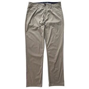 Johnnie O Prep Formance Pants Mens 33x32 Khaki Stretch Golf Travel Breathable